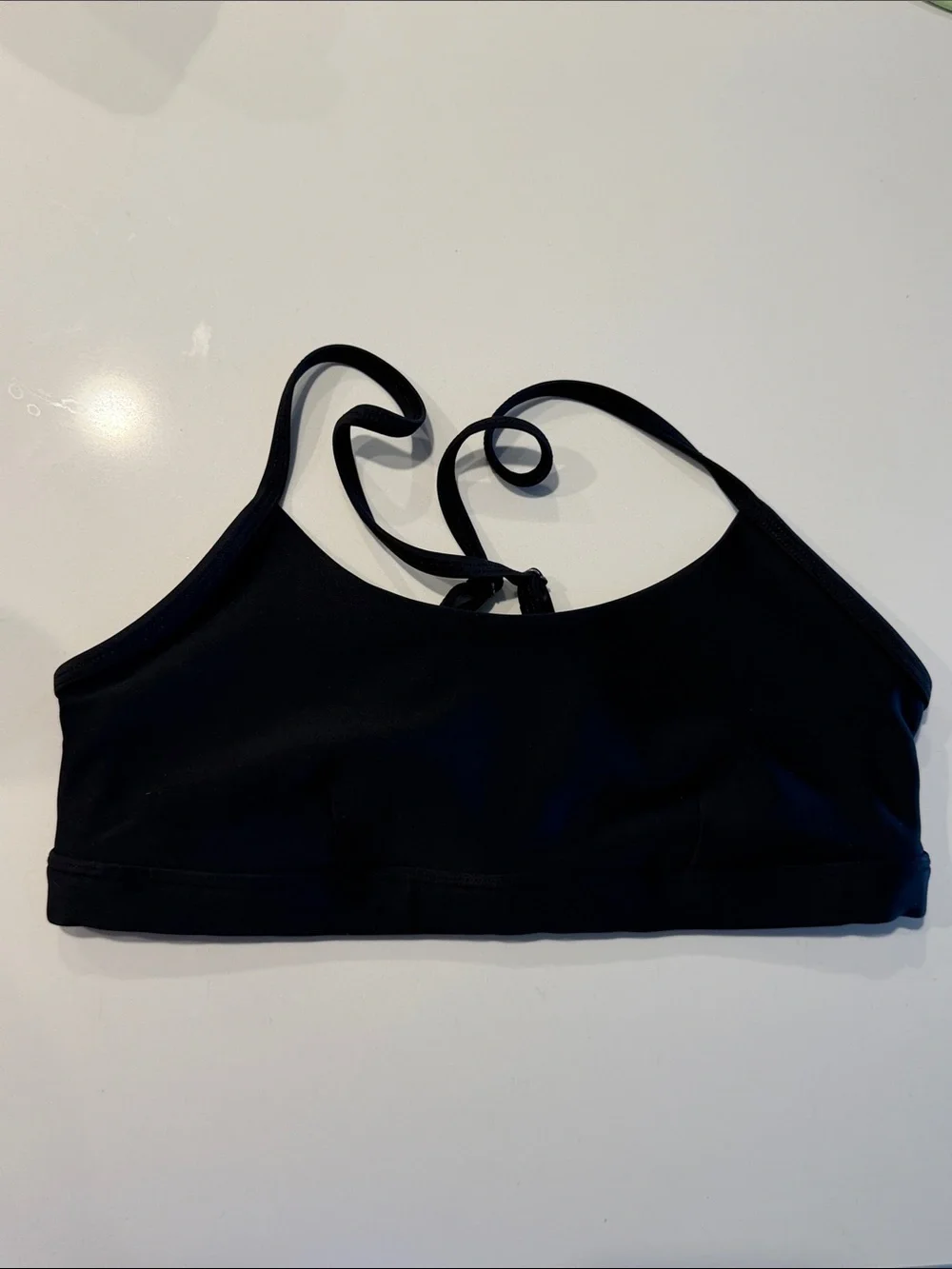 ALO Yoga Black Strappy Sports Bralette